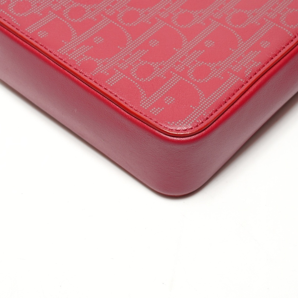 CHRISTIAN DIOR Red Leather Trotter Shoulder Bag - Picture 6 of 13